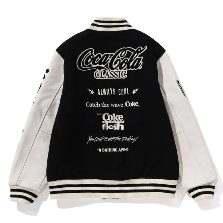 A Bathing Ape Coca Cola Black Varsity Jacket