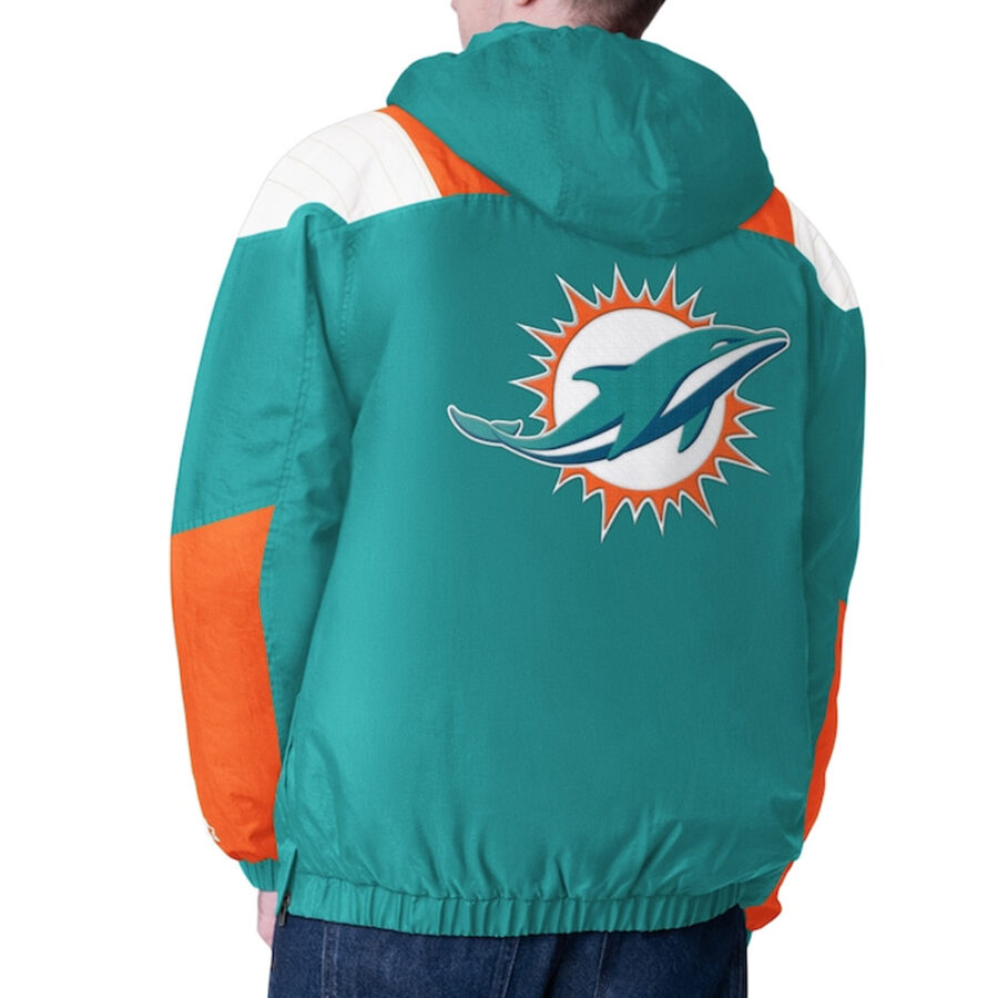 Alternative view of NFL Aqua Miami Dolphins Pullover Jacket