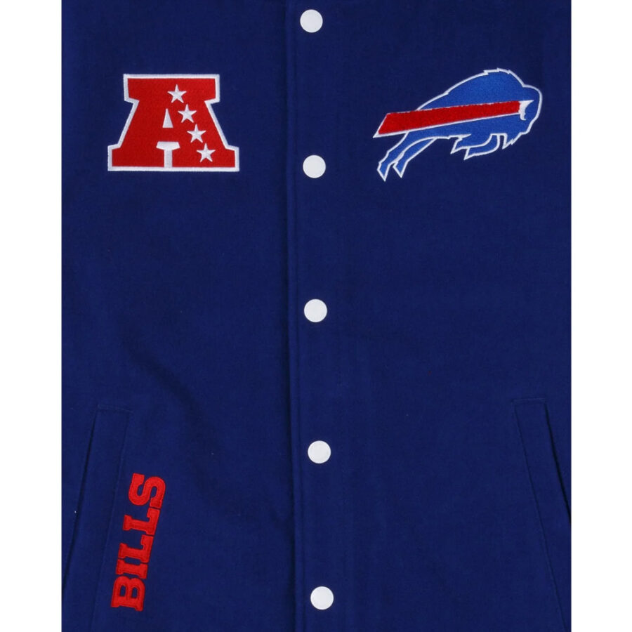 Buffalo Bills 3Rd Down Varsity Jacket 7 Buffalo Bills 3Rd Down Blue And White Varsity Jacket