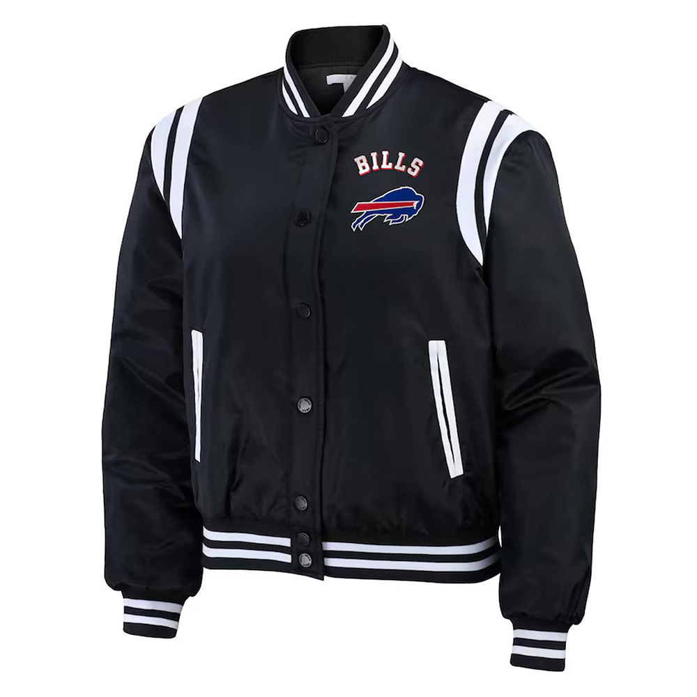 Nfl Buffalo Bills Black Bomber Jacket 1 Nfl Buffalo Bills Black Bomber Jacket