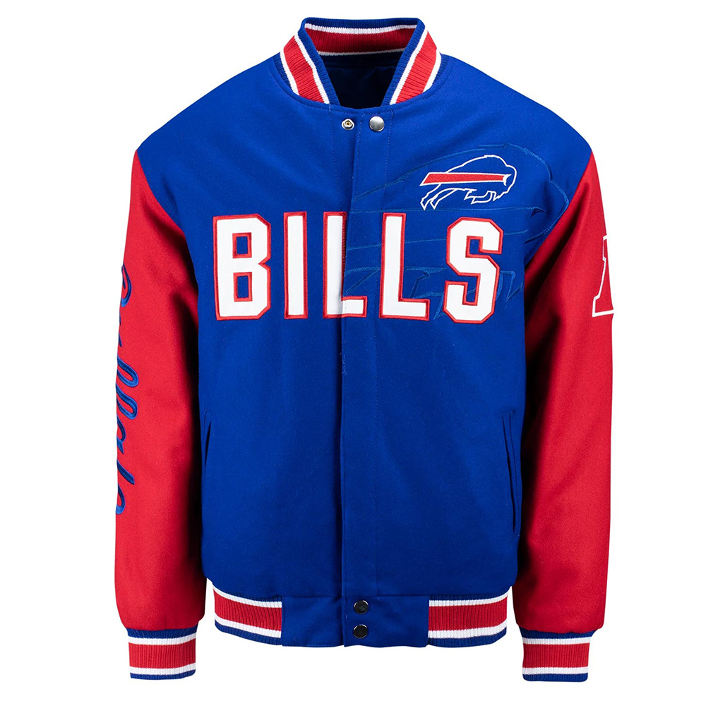 Buffalo Bills Blue And Red Wool Jacket 1 Buffalo Bills Blue And Red Wool Jacket