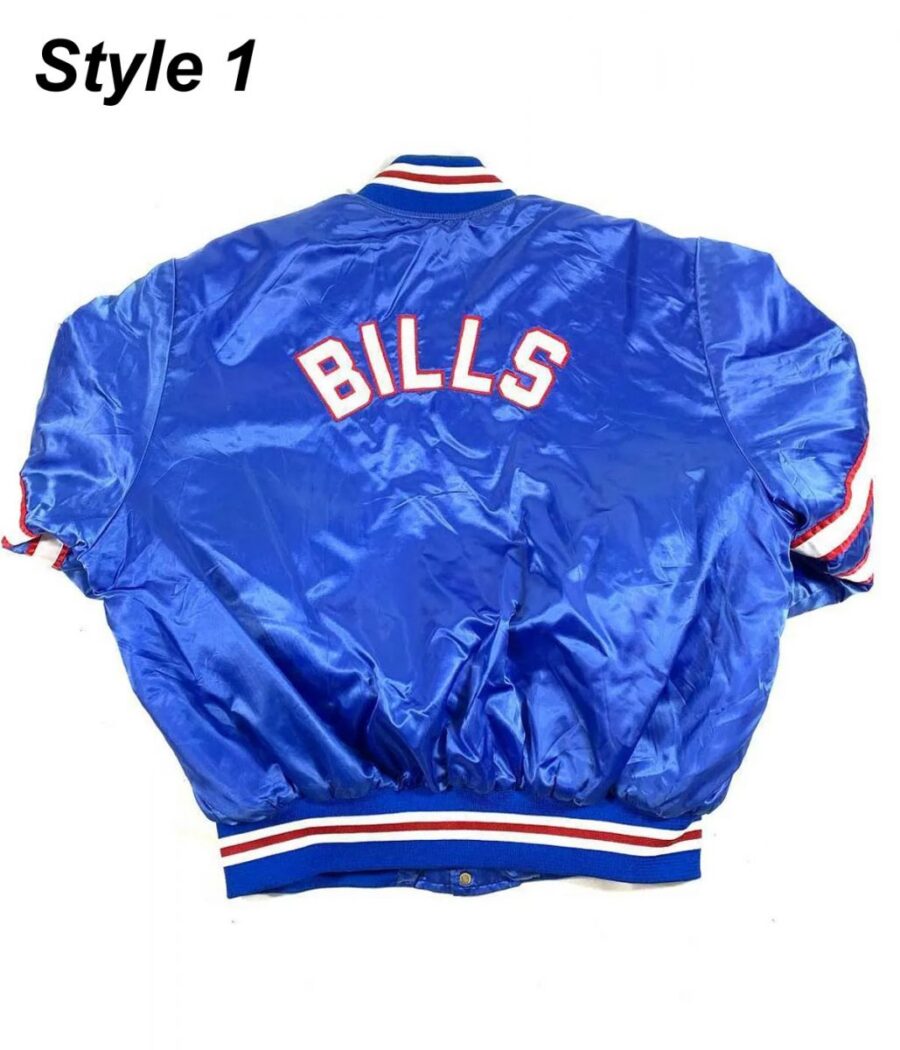 Alternative view of 90s Mafia Buffalo Bills Blue Satin Jacket