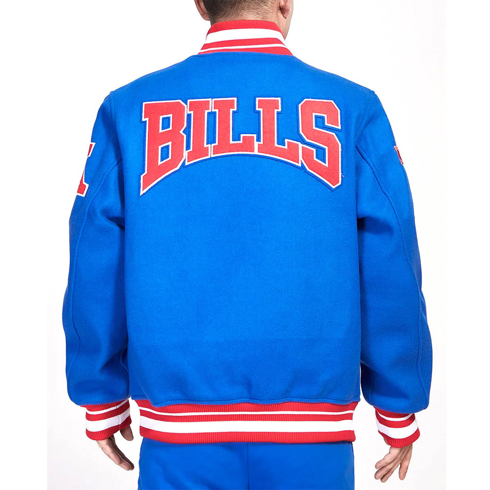 Buffalo Bills Blue Wool Varsity Jacket 2 Buffalo Bills Blue Wool Varsity Jacket - Image 2