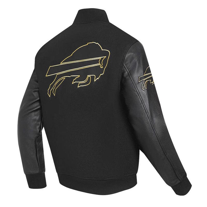 Nfl Buffalo Bills Black Varsity Jacket 4 Nfl Buffalo Bills Black Varsity Jacket - Image 4