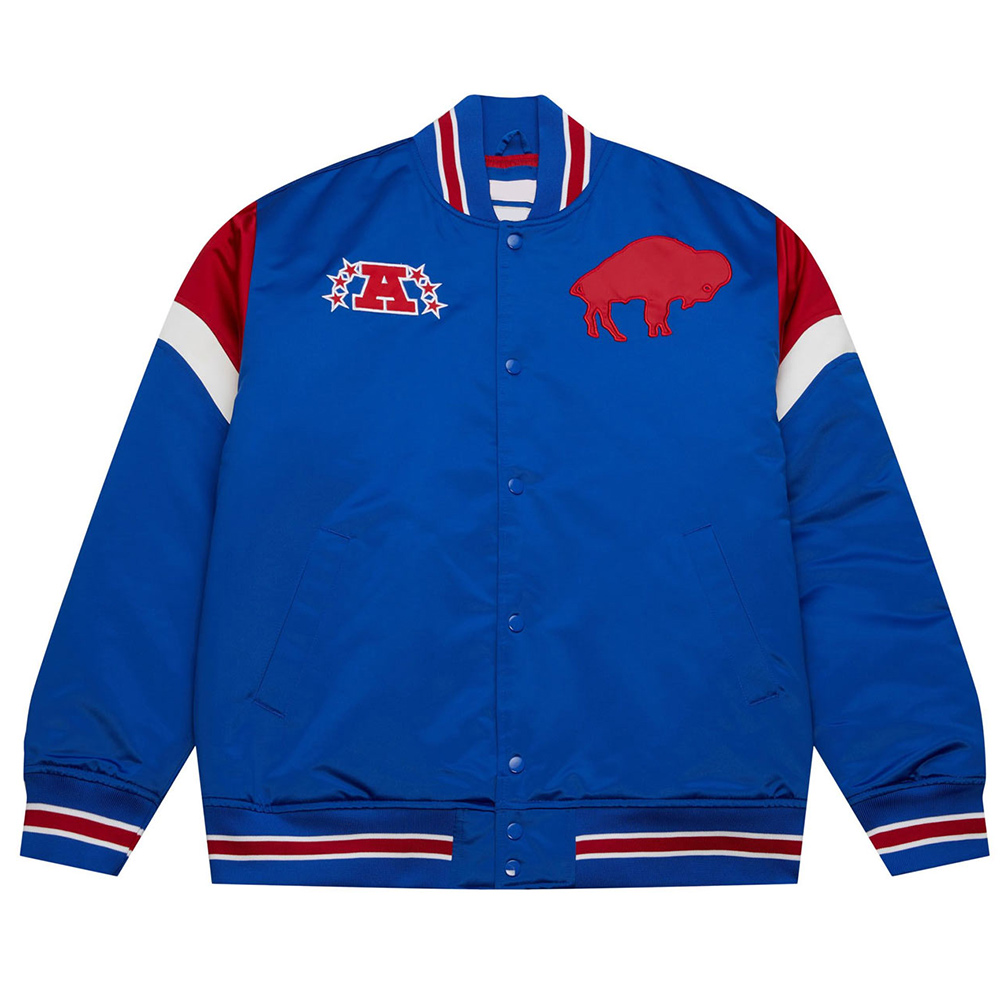Buffalo Bills Heavyweight Royal Satin Jacket 1 Buffalo Bills Heavyweight Royal Satin Jacket