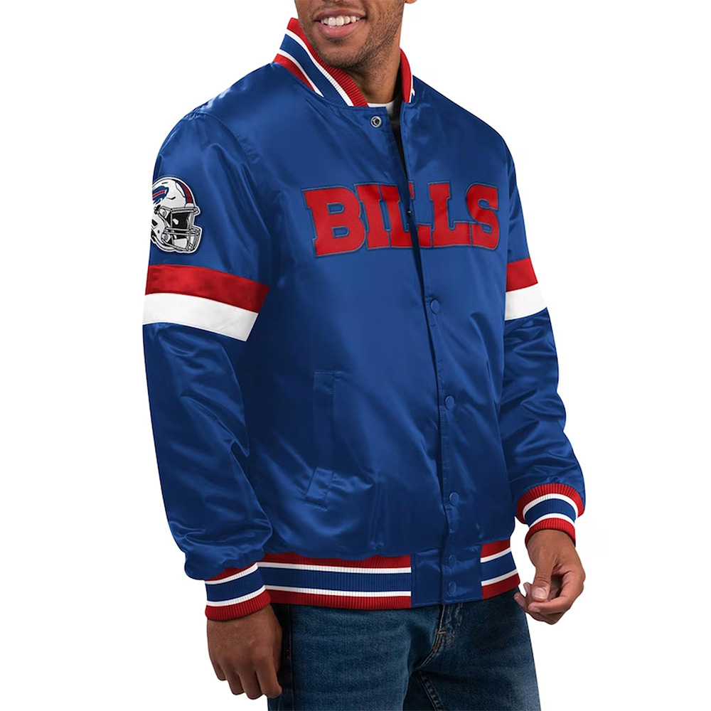 Nfl Buffalo Bills Home Game Satin Jacket 1 Nfl Buffalo Bills Home Game Satin Jacket