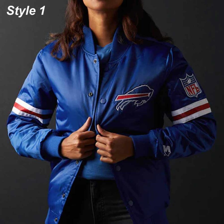 Buffalo Bills Royal Blue Bomber Jacket 11 Buffalo Bills Royal Blue Bomber Jacket Front Sdie- Trendy Leather Jackets