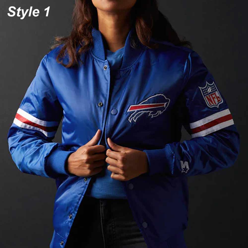 Buffalo Bills Royal Blue Bomber Jacket 6 Buffalo Bills Royal Blue Bomber Jacket Front Sdie- Trendy Leather Jackets