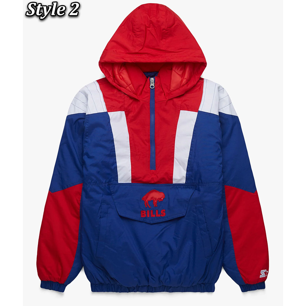 Buffalo Bills Pullover Hooded Jacket 2 Buffalo Bills Pullover Hooded Jacket - Image 2