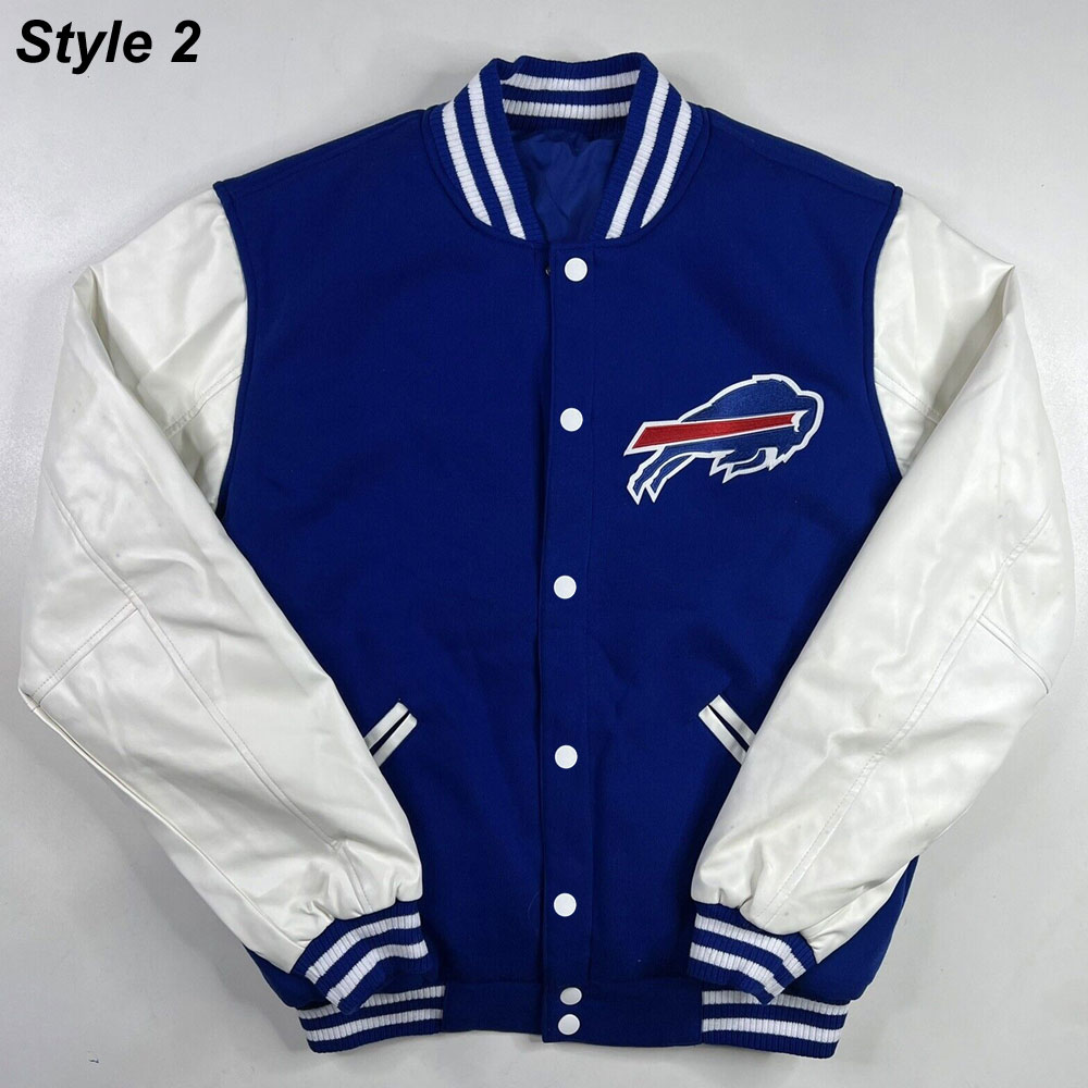Men'S Buffalo Bills Letterman Jacket 3 Men'S Buffalo Bills Letterman Jacket - Image 3