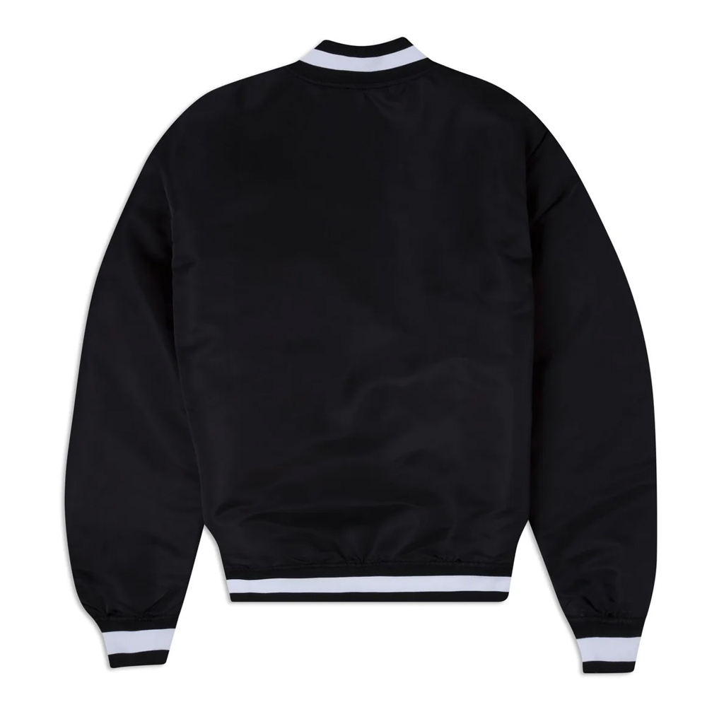 Men'S Buffalo Bills Black Satin Jacket 2 Men'S Buffalo Bills Black Satin Jacket - Image 2