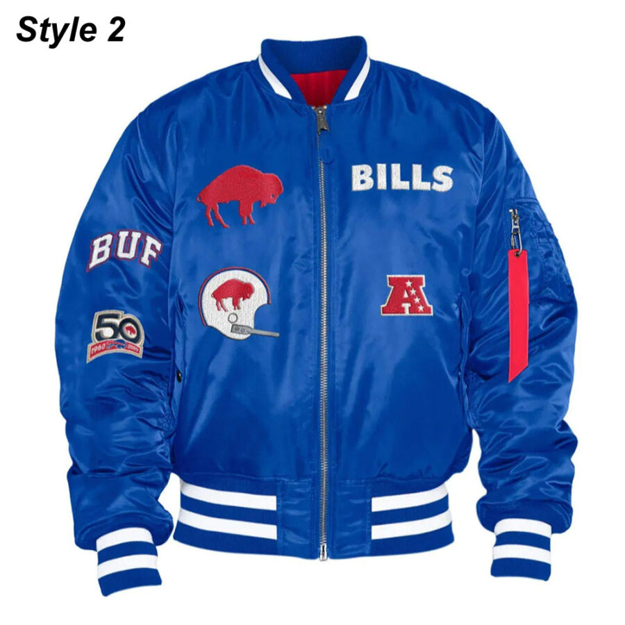 Men's Buffalo Bills MA-1 Bomber Jacket - Trendy Leather Jackets Frontside Image