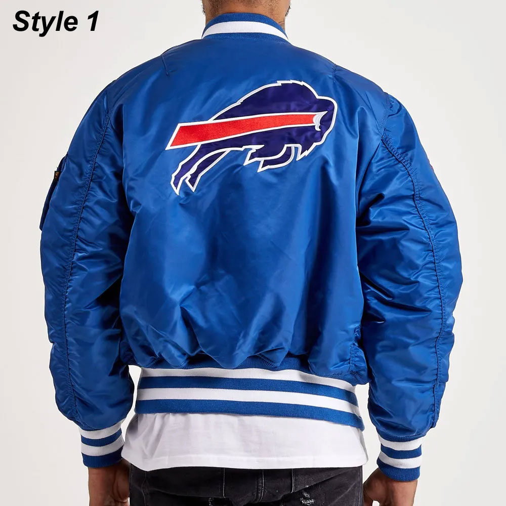 Men'S Buffalo Bills Ma-1 Bomber Jacket 6 Men'S Buffalo Bills Ma-1 Bomber Jacket - Trendy Leather Jackets Backside Image