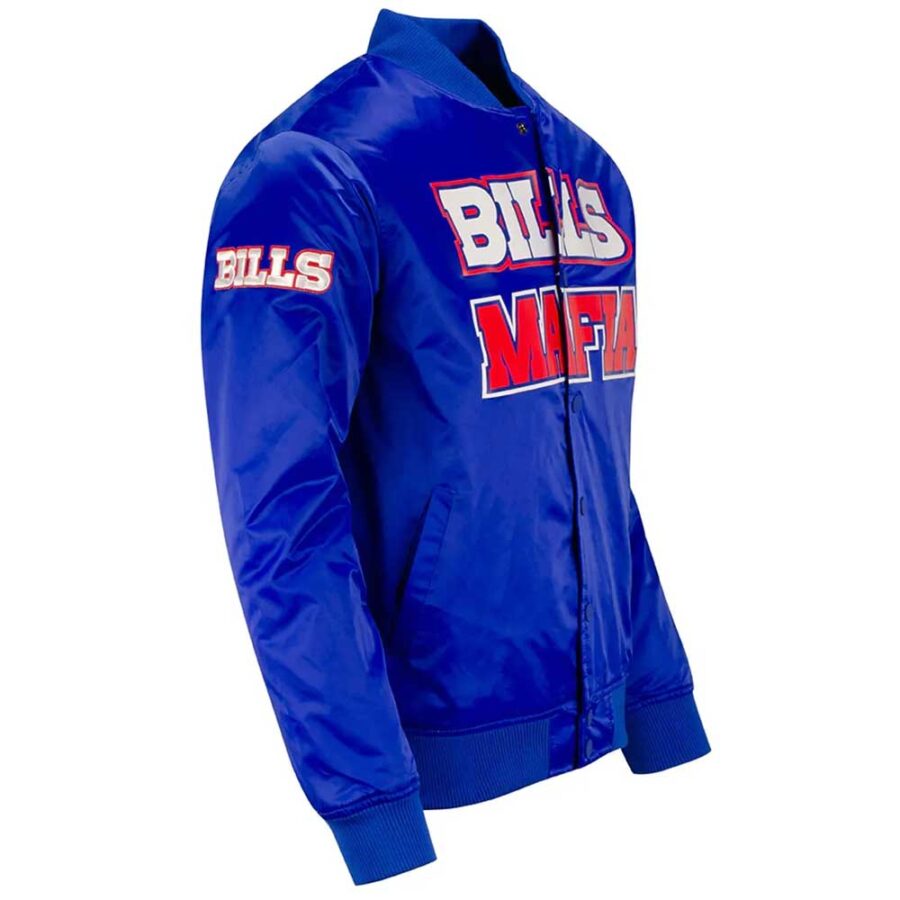 Nfl Bills Mafia Blue Jacket 10 Buffalo Bills Navy And Red Satin Jacket - Trendy Leather Jacketsrightside Image