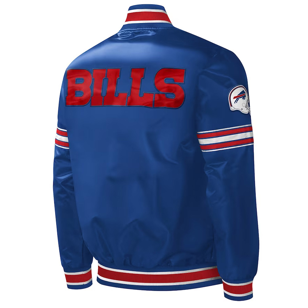 Buffalo Bills Midfield Royal Satin Jacket 2 Buffalo Bills Midfield Royal Satin Jacket - Image 2