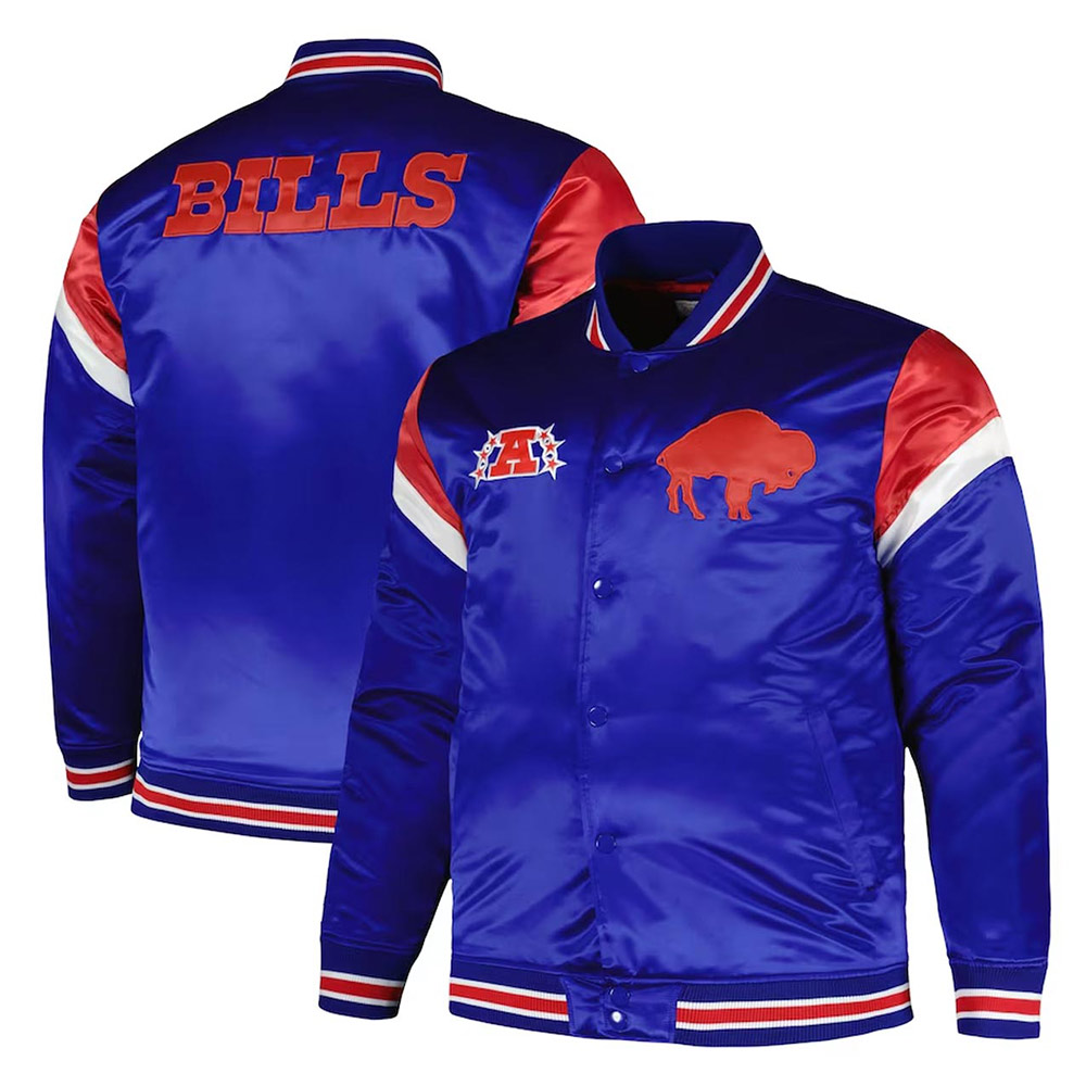 Buffalo Bills Midweight Royal Satin Jacket 3 Buffalo Bills Midweight Royal Satin Jacket - Image 3