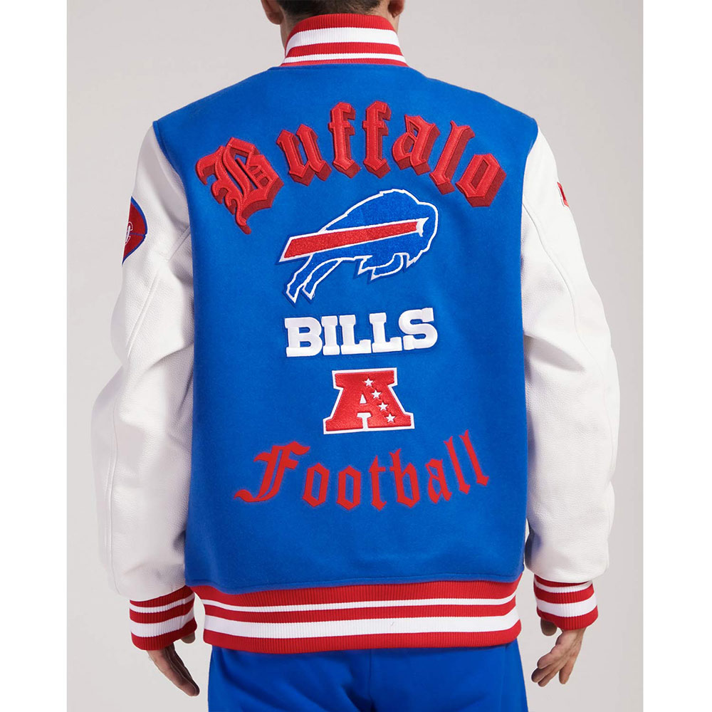 Nfl Buffalo Bills Old English Varsity Jacket 3 Nfl Buffalo Bills Old English Varsity Jacket - Image 3