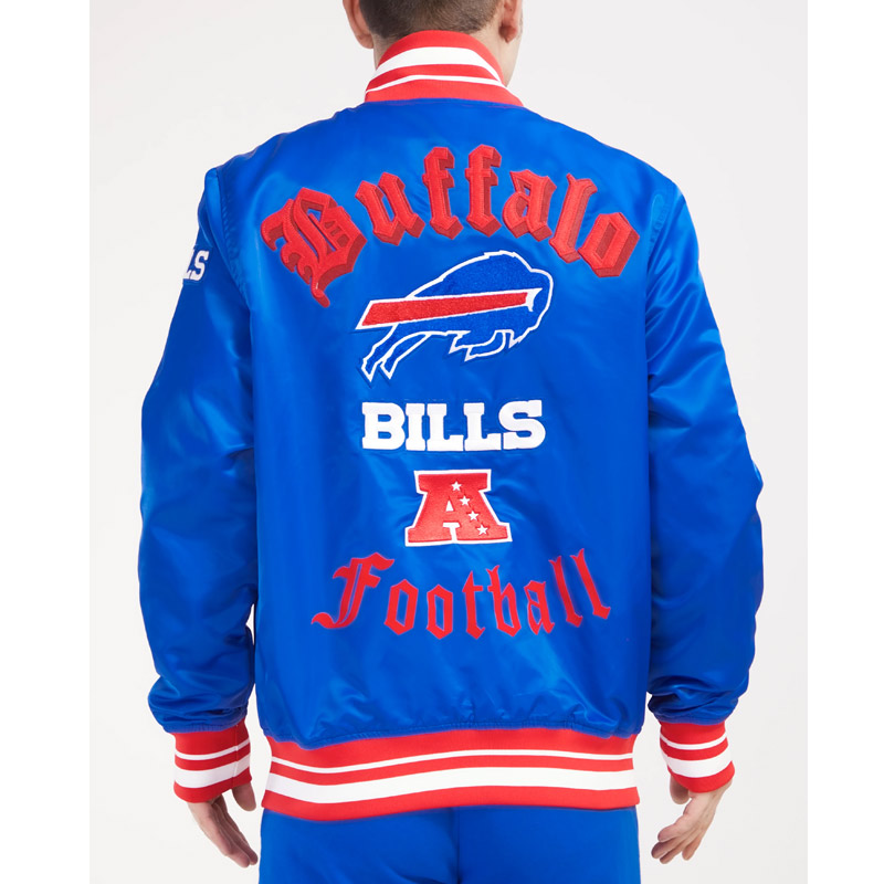 Nfl Buffalo Bills Old English Classic Satin Jacket 3 Nfl Buffalo Bills Old English Classic Satin Jacket - Image 3