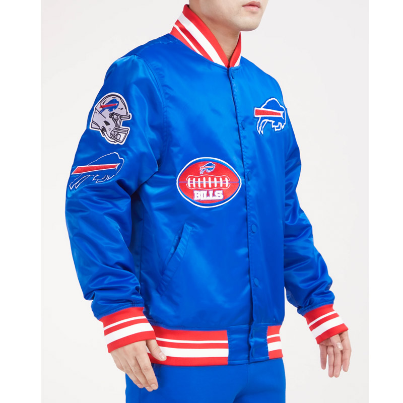 Nfl Buffalo Bills Old English Classic Satin Jacket 8 Nfl Buffalo Bills Old English Classic Satin Jacket - Image 8