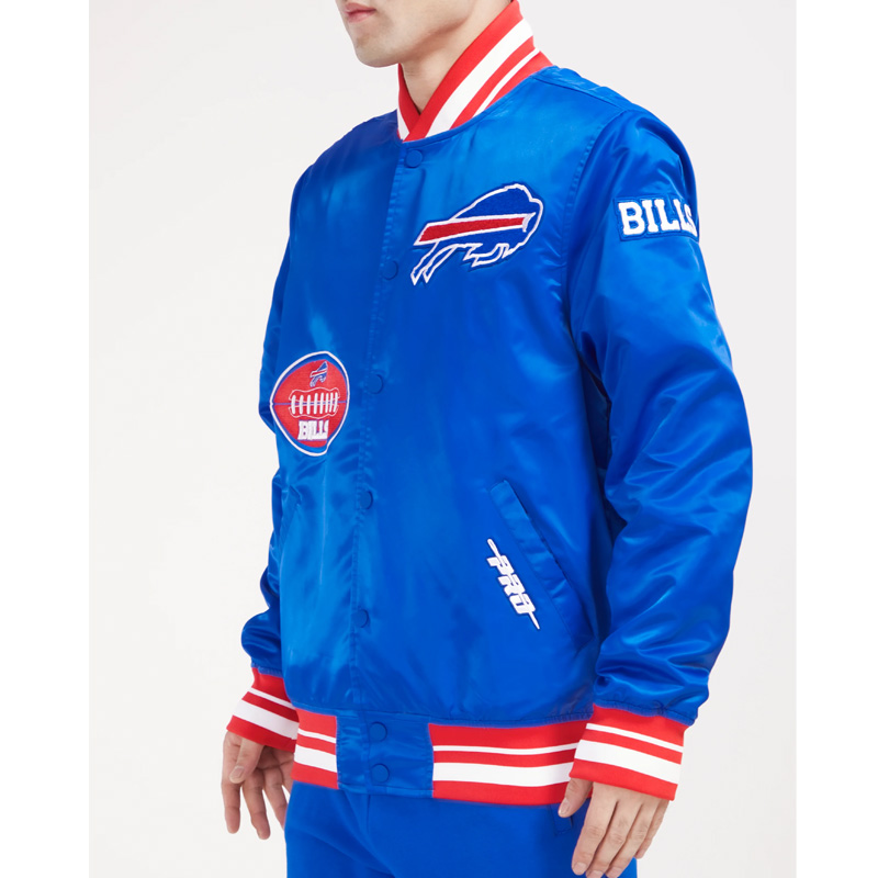 Nfl Buffalo Bills Old English Classic Satin Jacket 6 Nfl Buffalo Bills Old English Classic Satin Jacket - Image 6