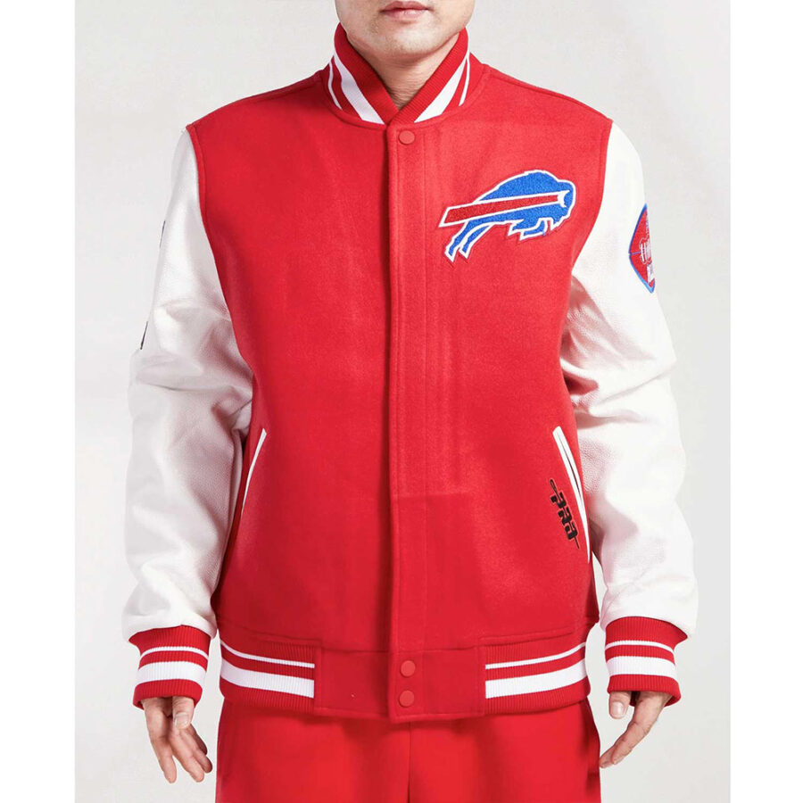 Alternative view of NFL Buffalo Bills Old English Varsity Jacket