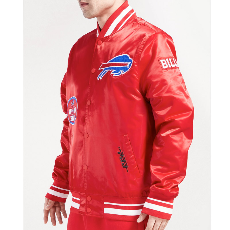 Nfl Buffalo Bills Old English Classic Satin Jacket 5 Nfl Buffalo Bills Old English Classic Satin Jacket - Image 5