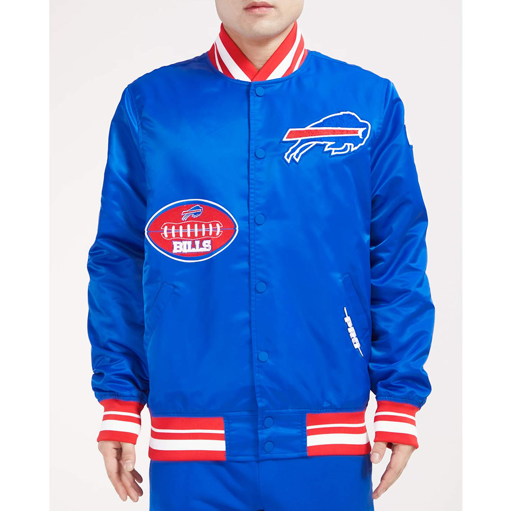 Men'S Buffalo Bills Old English Satin Jacket 1 Men'S Buffalo Bills Old English Satin Jacket Front Side Image - Trendy Leather Jackets