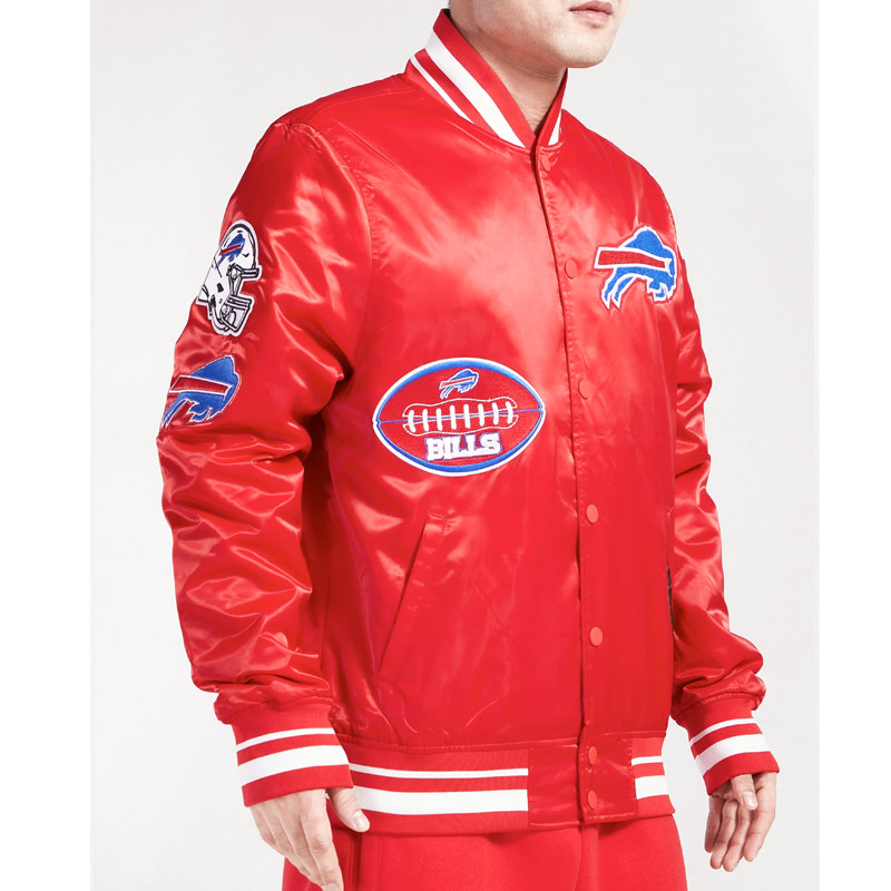Nfl Buffalo Bills Old English Classic Satin Jacket 7 Nfl Buffalo Bills Old English Classic Satin Jacket - Image 7