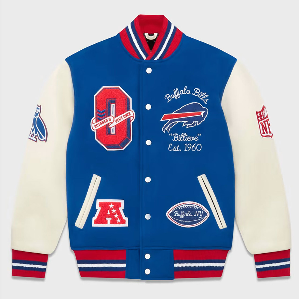 Men'S Ovo Buffalo Bills Varsity Jacket 1 Men'S Ovo Buffalo Bills Varsity Jacket - Trendy Leather Jacket