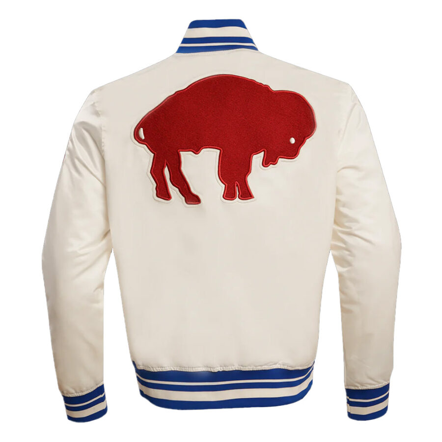 Nfl Buffalo Bills Classic Satin Jacket 10 Buffalo Bills Retro Classic Rib White Jacket