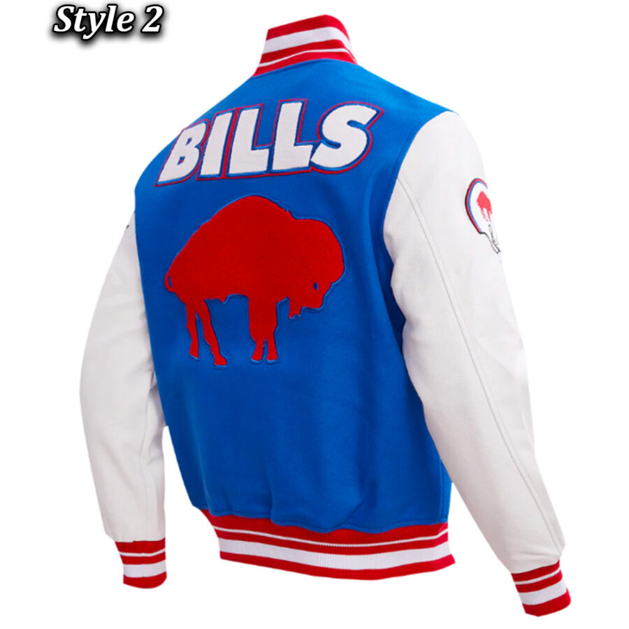 Buffalo Bills Blue And Cream Varsity Jacket 11 Buffalo Bills Retro Classic Royal Blue And Cream Letterman Jacket
