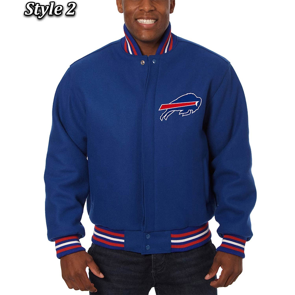 Buffalo Bills Royal Wool Varsity Jacket 2 Buffalo Bills Royal Wool Varsity Jacket - Image 2