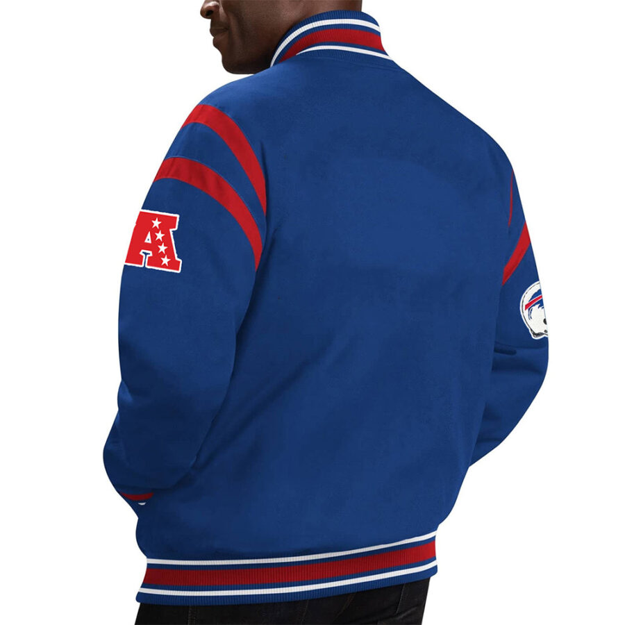 Alternative view of Buffalo Bills Tailback Blue Varsity Jacket