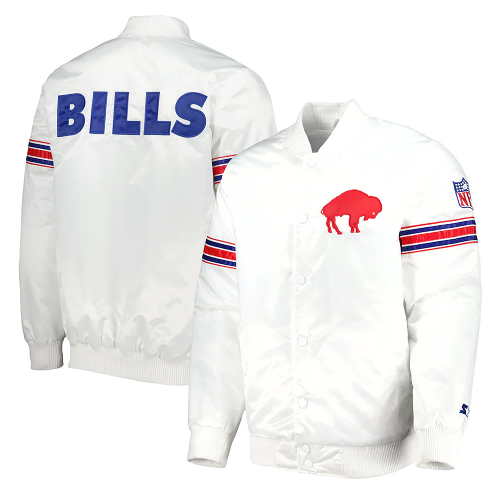 Buffalo Bills Power Forward Satin Jacket 3 Buffalo Bills Power Forward Satin Jacket - Image 3