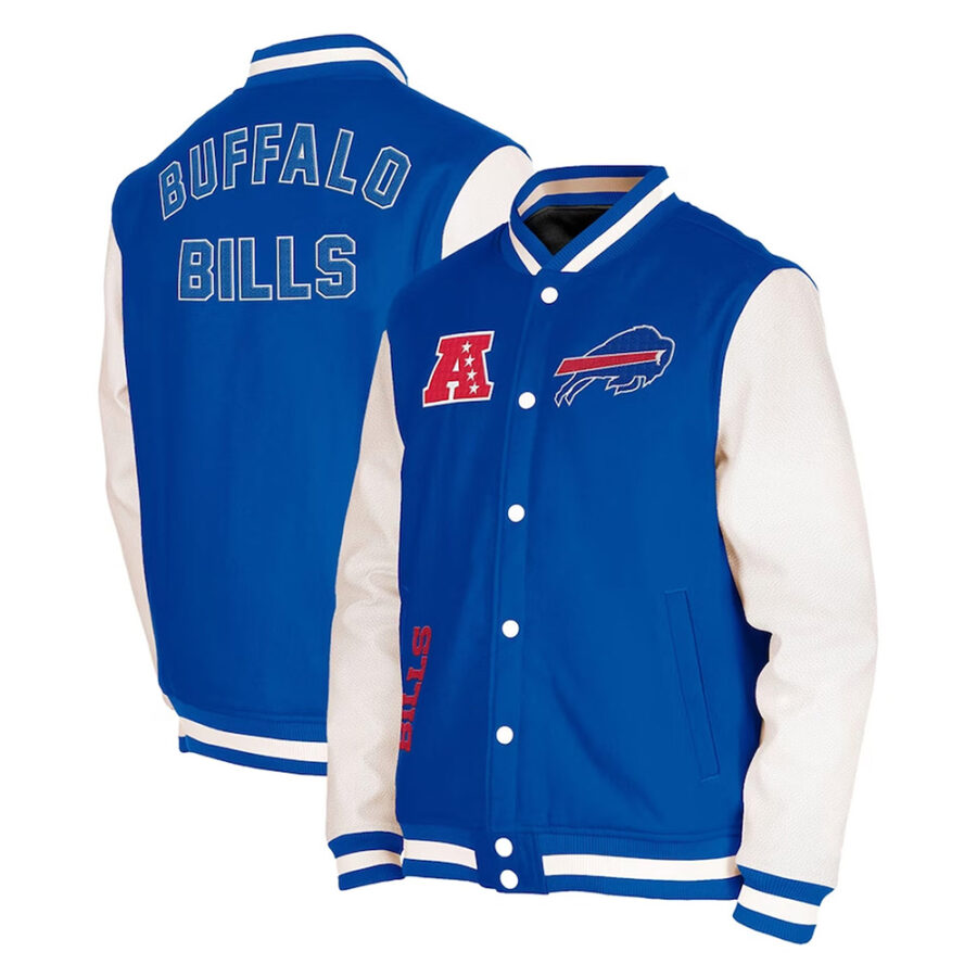 Nfl Buffalo Bills Third Down Varsity Jacket 9 Buffalo Bills Third Down Blue Jacket