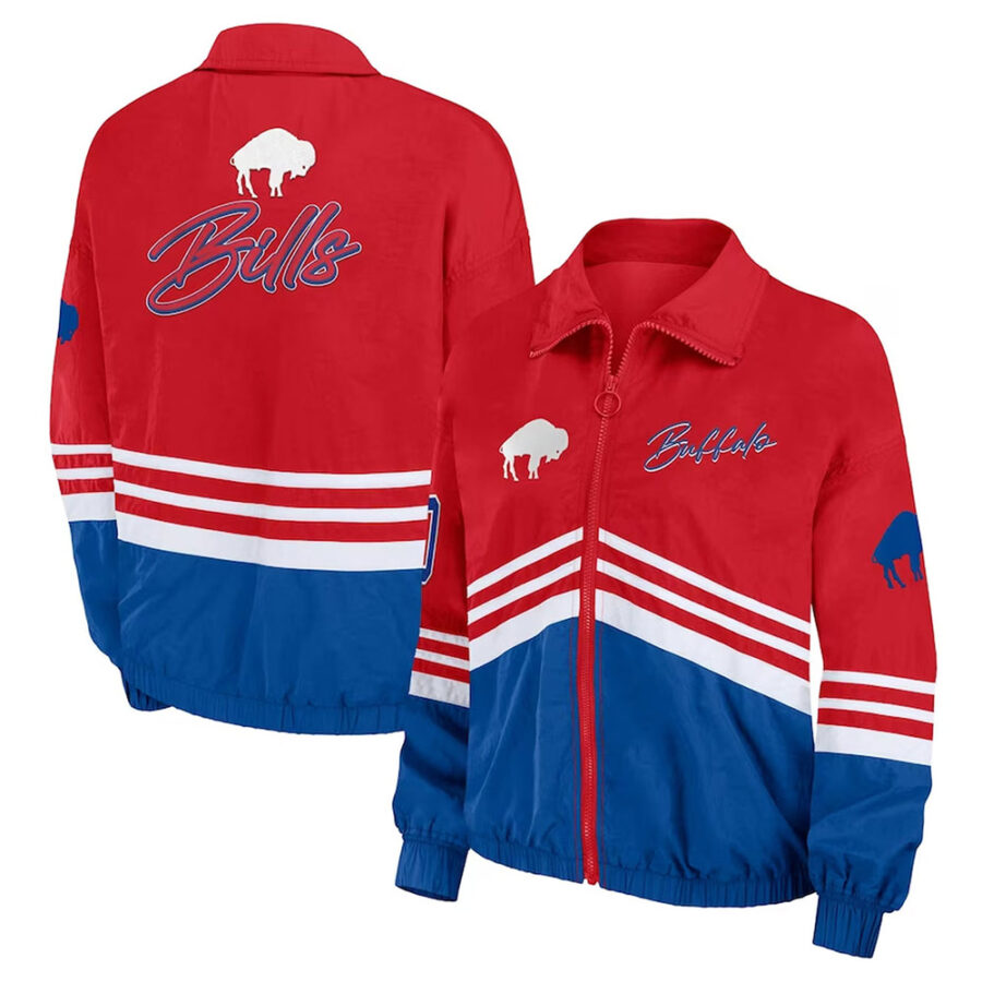 Women'S Buffalo Bills Windbreaker Jacket 5 Buffalo Bills Throwback Windbreaker Red Blue Jacket