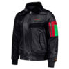 NFL Buffalo Bills Mopkins Black Jacket - Front side Image Trendy Leather Jackets