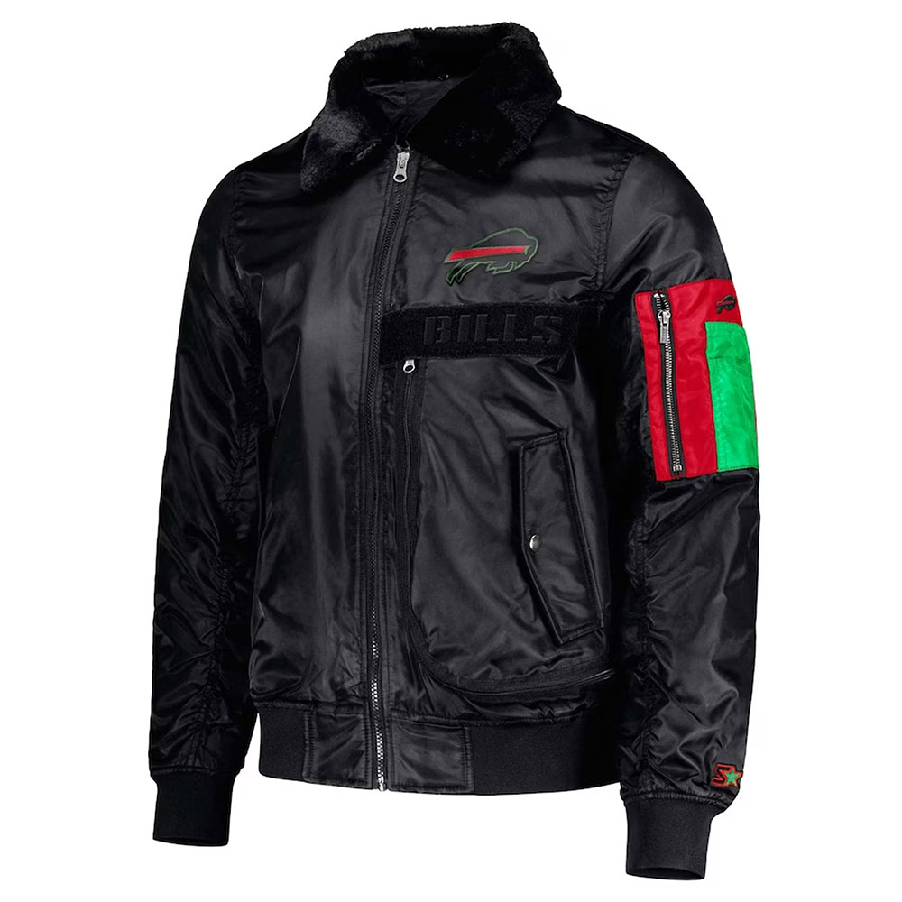 Nfl Buffalo Bills Mopkins Black Jacket 1 Nfl Buffalo Bills Mopkins Black Jacket - Front Side Image Trendy Leather Jackets