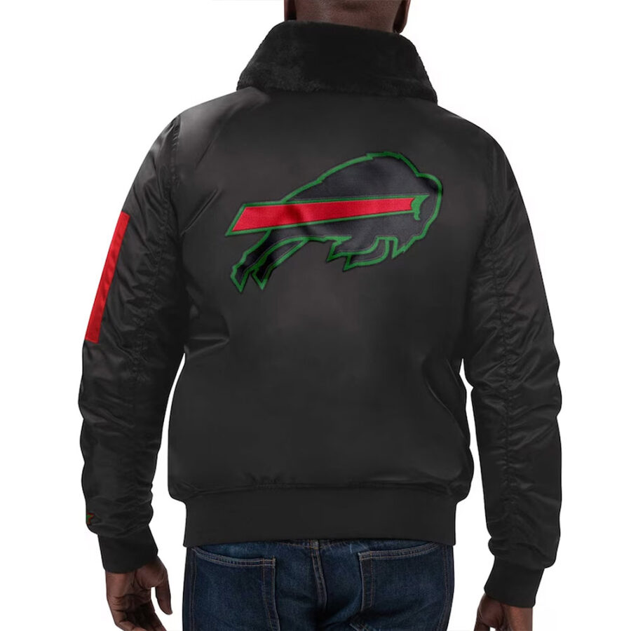 Nfl Buffalo Bills Mopkins Black Jacket 8 Nfl Buffalo Bills Mopkins Black Jacket - Backside Image Trendy Leather Jackets