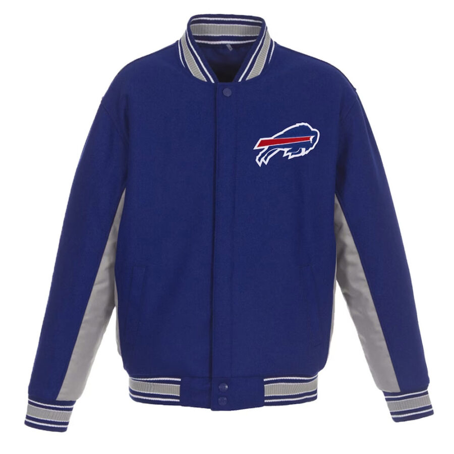 Buffalo Bills Blue and Gray Wool Jacket