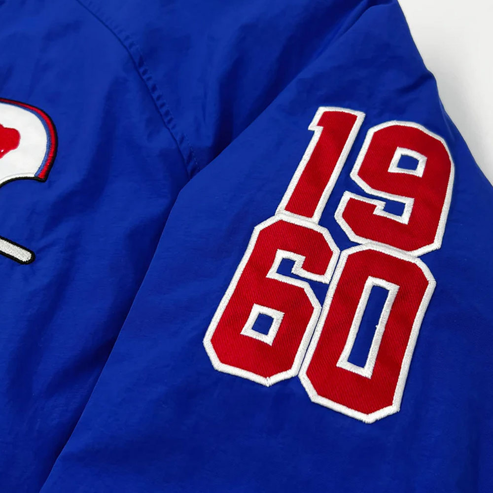 1960 Buffalo Bills Varsity Jacket 5 1960 Buffalo Bills Varsity Jacket - Closeup Image Trendy Leather Jackets