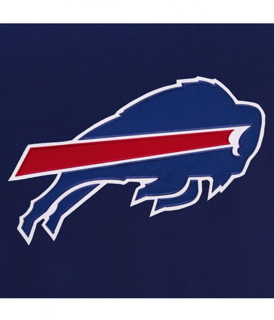 Nfl Buffalo Bills Blue Wool Bomber Jacket 5 Nfl Bills Mafia Blue Jacket Closeup - Trendy Leather Jackets
