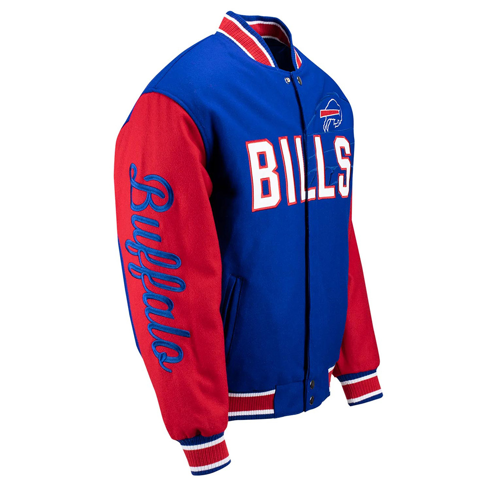Buffalo Bills Blue And Red Wool Jacket 3 Buffalo Bills Blue And Red Wool Jacket - Image 3