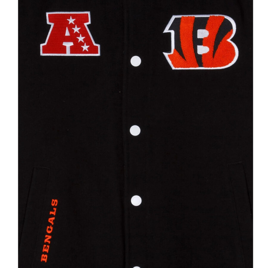 Cincinnati Bengals 3Rd Down Varsity Jacket 7 Cincinnati Bengals 3Rd Down Black And White Varsity Jacket