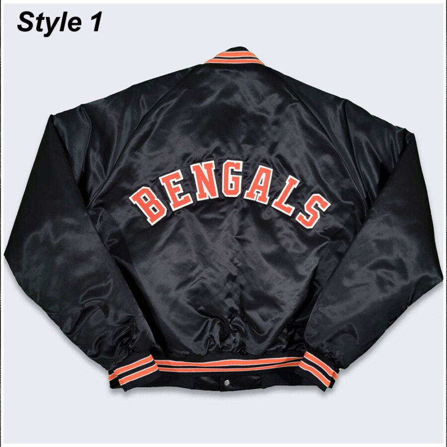 80S Cincinnati Bengals Black Satin Jacket 10 Cincinnati Bengals 80S Satin Jacket