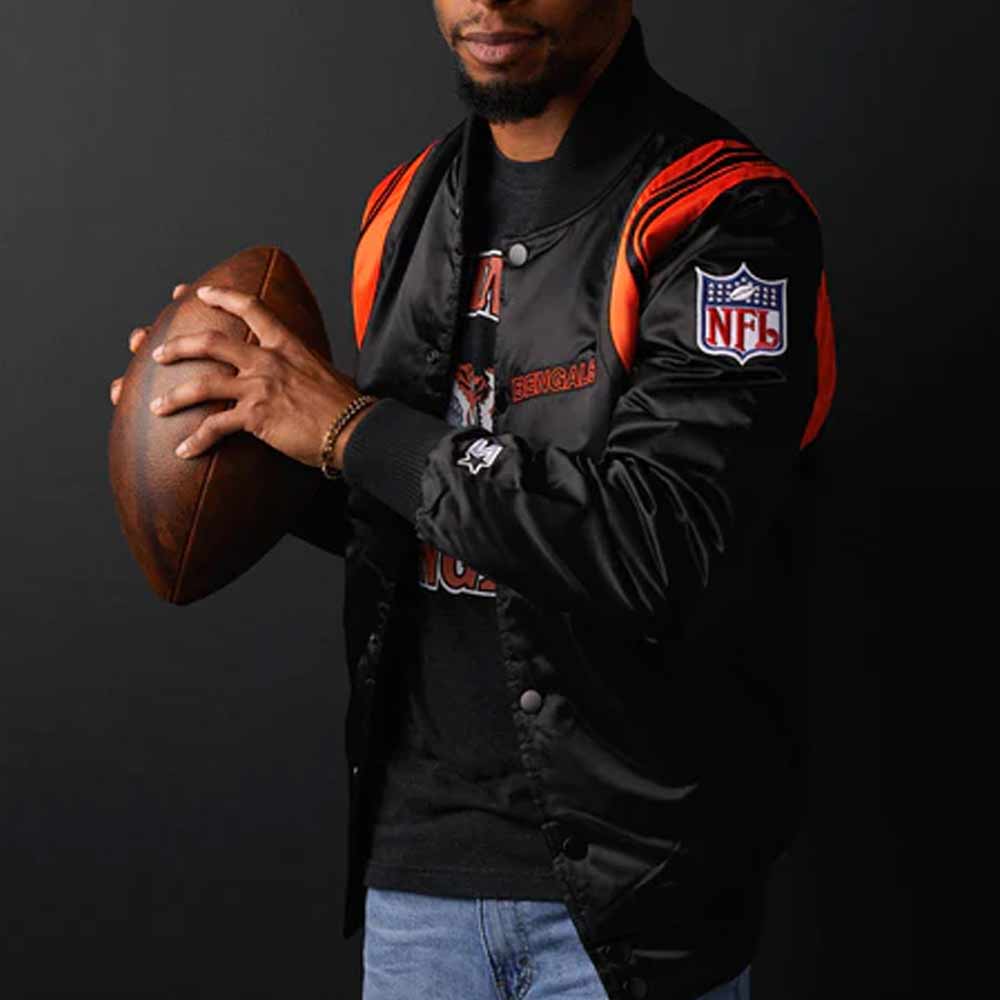 90'S Vintage Cincinnati Bengals Satin Jacket 11 90'S Vintage Cincinnati Bengals Satin Jacket - Image 11