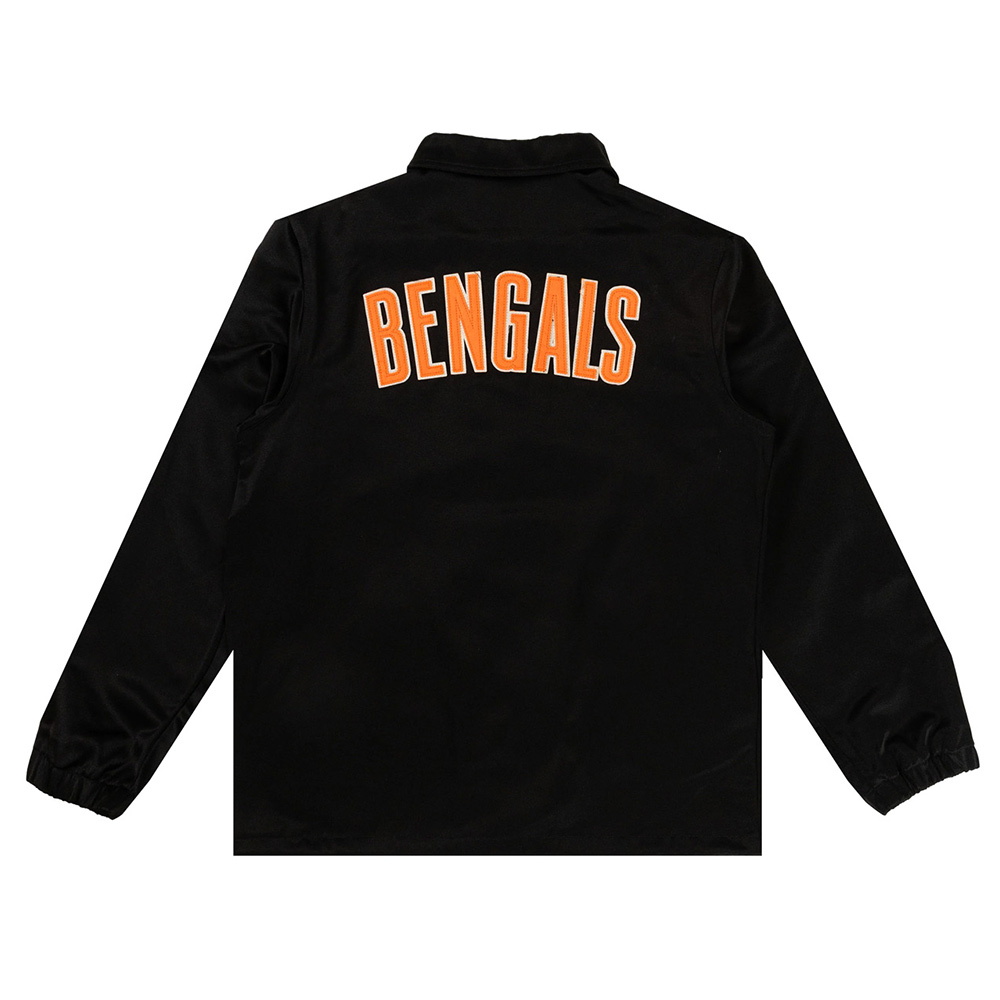 Nfl Cincinnati Bengals Black Windbreaker Jacket 2 Nfl Cincinnati Bengals Black Windbreaker Jacket - Image 2