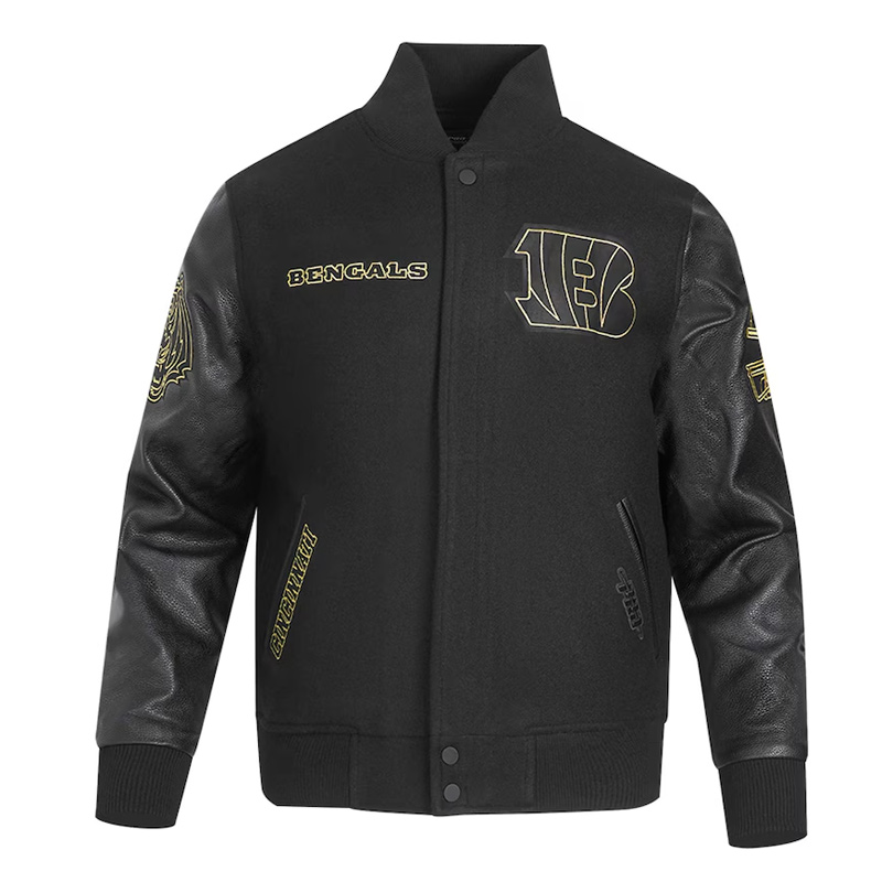 NFL Cincinnati Bengals Black Varsity Jacket