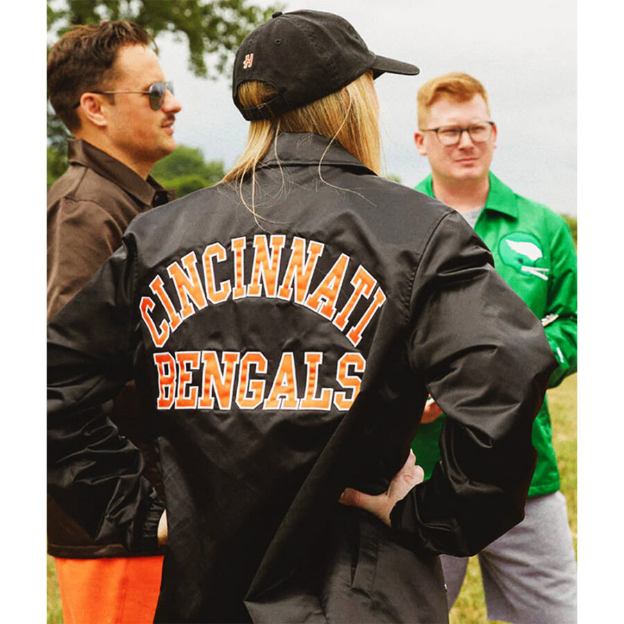 Cincinnati Bengals Coach Black Satin Jacket 5 Cincinnati Bengals Coach Black Satin Jacket