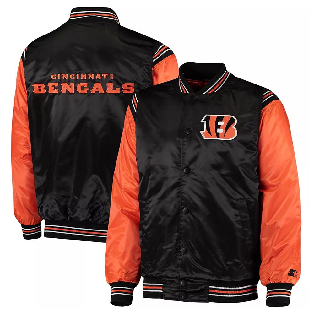 Cincinnati Bengals Enforcer Satin Jacket 3 Cincinnati Bengals Enforcer Satin Jacket - Image 3